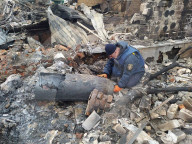 NEWS - Ukraine-Konflikt: Vom russischen Militär zerbombte Häuser in Zhytomyr