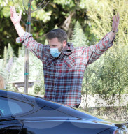 PREMIUM EXCLUSIVE Ben Affleck Picks Up Son Samuel In His $130K Tesla Model S Plaid