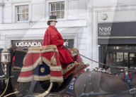Royal horse drawn carriage in Trafalgar Square