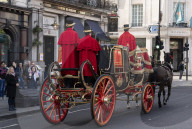 Royal horse drawn carriage in Trafalgar Square
