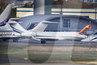 Impounded Russian jet at Farnborough