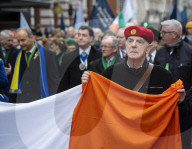 Build up to the St Patrick's Day Parade, London.