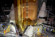 NEWS - Vor dem Rollout der Space Launch System-Rakete der NASA