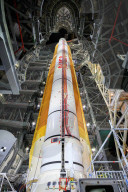 NEWS - Vor dem Rollout der Space Launch System-Rakete der NASA