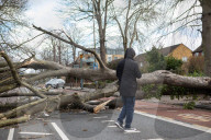 An almighty crash’ – battered Britain still reeling at the havoc wreaked by Storm Eunice