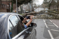 An almighty crash’ – battered Britain still reeling at the havoc wreaked by Storm Eunice