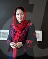 Afghan human rights defender Fawzia Koofi is pictured speaking at the Women of the World Festival in London. 