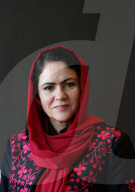 Afghan human rights defender Fawzia Koofi is pictured speaking at the Women of the World Festival in London. 