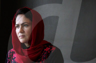 Afghan human rights defender Fawzia Koofi is pictured speaking at the Women of the World Festival in London. 
