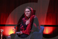 Afghan human rights defender Fawzia Koofi is pictured speaking at the Women of the World Festival in London. 