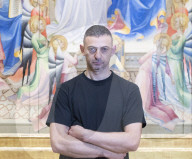 Artist Ali Cherri with his new work Ali Cherri: If you prick us, do we not bleed? unveiled today at The National Gallery, London