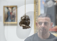 Artist Ali Cherri with his new work Ali Cherri: If you prick us, do we not bleed? unveiled today at The National Gallery, London