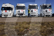 NEWS - LKW-Fahrer protestieren gegen die hohen Spritpreise in Bergheim
