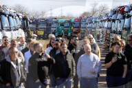 NEWS - LKW-Fahrer protestieren gegen die hohen Spritpreise in Bergheim