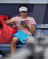 TENNIS - Emma Raducanu trainiert während der Miami Open
