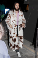 Jared Leto leaving the screening of Morbius at Gaumont Champs Elysees Marignan in Paris