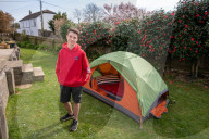 Devon’s ‘boy in the tent’ heads indoors after two-year camp out
Max Woosey, who raised more than £700k for his local hospice, will be spending less time under canvas – to his family’s relief