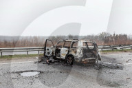Death on the Highway between Kyiv and Zhytomyr, Ukraine - 02 Apr 2022
