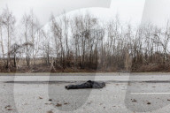 Death on the Highway between Kyiv and Zhytomyr, Ukraine - 02 Apr 2022
