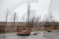 Death on the Highway between Kyiv and Zhytomyr, Ukraine - 02 Apr 2022