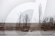 Death on the Highway between Kyiv and Zhytomyr, Ukraine - 02 Apr 2022