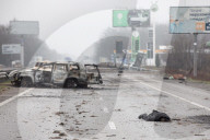 Death on the Highway between Kyiv and Zhytomyr, Ukraine - 02 Apr 2022