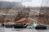 Death on the Highway between Kyiv and Zhytomyr, Ukraine - 02 Apr 2022