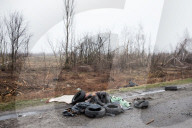 Death on the Highway between Kyiv and Zhytomyr, Ukraine - 02 Apr 2022