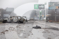 Death on the Highway between Kyiv and Zhytomyr, Ukraine - 02 Apr 2022