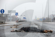 Death on the Highway between Kyiv and Zhytomyr, Ukraine - 02 Apr 2022