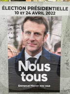 NEWS -  Wahlplakate der Kandidaten für die Präsidentschaftswahlen 2022 in Paris