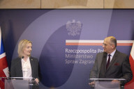 Foreign Secretary Liz Truss meets Foreign Minister Zvibniew Rau