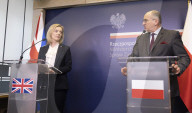 Foreign Secretary Liz Truss meets Foreign Minister Zvibniew Rau