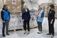 Foreign Secretary Liz Truss visits UNCHR Warehouse