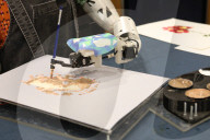 Mind-blowing’: Ai-Da becomes first robot to paint like an artist