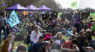 Extinction Rebellion spring campaign in Hyde Park, London