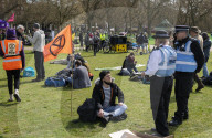 Extinction Rebellion spring campaign in Hyde Park, London