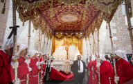 FEATURE - Spanien: Prozession während der Karwoche in Alcala de Henares
