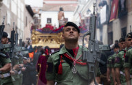 FEATURE - Spanien: Prozession während der Karwoche in Alcala de Henares