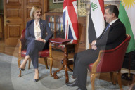 Foreign Secretary Liz Truss with Kurdistan PM Masrour Barzani
