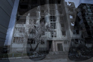 NEWS - Ukraine-Krieg: Zerstörte Gebäude in der Stadt Borodyanka
