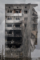 NEWS - Ukraine-Krieg: Zerstörte Gebäude in der Stadt Borodyanka