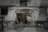 NEWS - Ukraine-Krieg: Zerstörte Stadtteile in Borodyanka