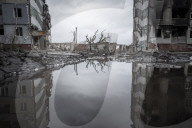 NEWS - Ukraine-Krieg: Zerstörte Stadtteile in Borodyanka