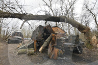 Charred houses, cratered lawns and an epic clean-up on road to Chernihiv