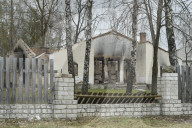 Charred houses, cratered lawns and an epic clean-up on road to Chernihiv