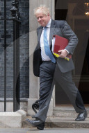 Prime Minister Boris Johnson departs No10 Downing Street for Prime Minister's Questions.