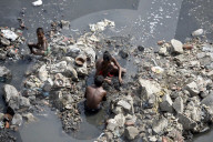 NEWS - Indien: Der Fluss Yamuna in Delhi ist ausgetrocknet
