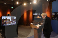 Prime Minister Boris Johnson addressing the Ukraine Parliament