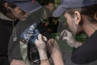 It symbolises resistance: Ukrainians get tattoos to back war effort